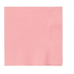 Classic Pink 2-Ply Color Imprinted Beverage Napkins - 5"w x 5"h