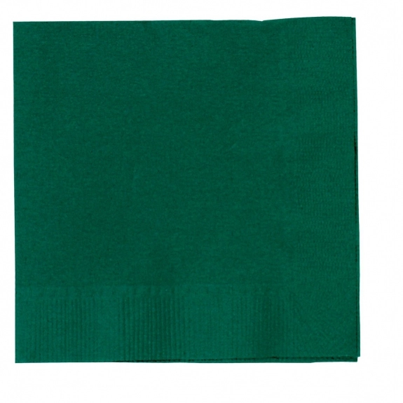 Hunter Green 2-Ply Color Imprinted Beverage Napkins - 5"w x 5"h