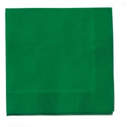 Emerald Green 2-Ply Color Imprinted Beverage Napkins - 5"w x 5"h