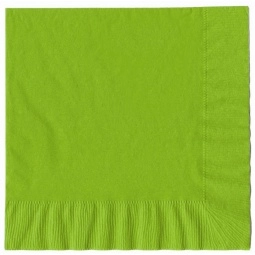 Lime Green 2-Ply Color Imprinted Beverage Napkins - 5"w x 5"h