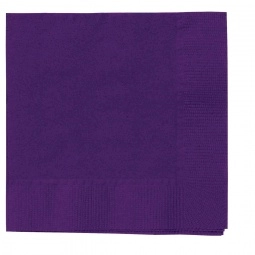 Purple 2-Ply Color Imprinted Beverage Napkins - 5"w x 5"h