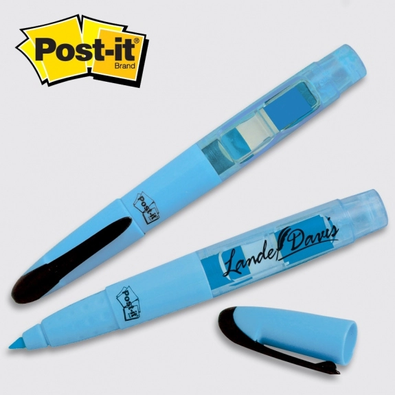Blue Post-it Notes Custom Printed Flag Promotional Highlighter