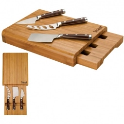 Wood Bamboo Promotional Cheese Set - 4 Piece