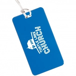 Blue Plastic Custom Luggage Tag w/ ID Card