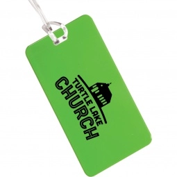 Lime Plastic Custom Luggage Tag w/ ID Card