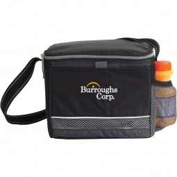 Black/Charcoal Atchison Icy Bright Promotional Lunch Cooler Bag - 6 Can