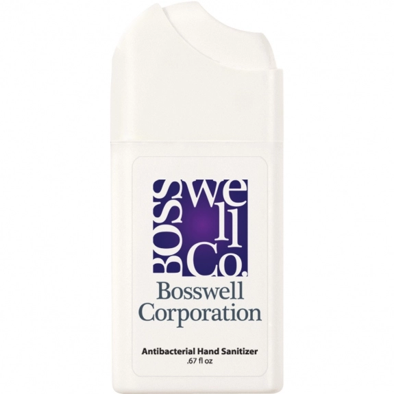 White Full Color Promotional Hand Sanitizer Misting Spray - .67 oz.