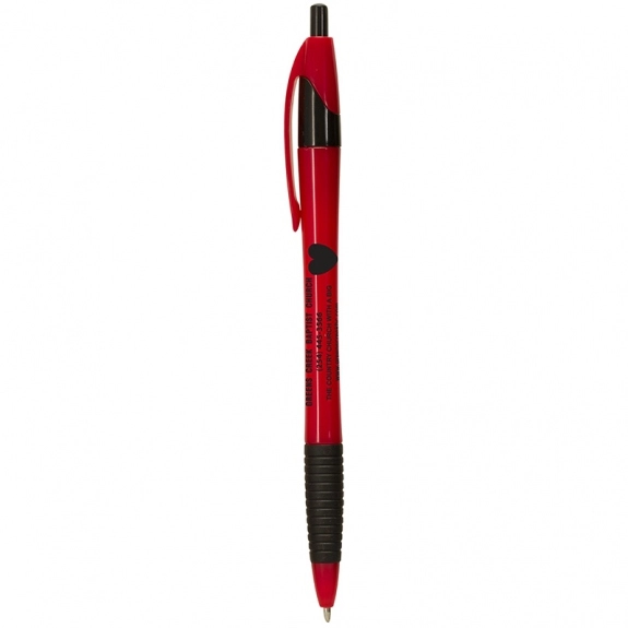 Red Colored Javelin Custom Pen w/ Black Grip