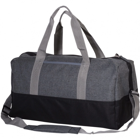 Grey Heather Canvas Custom Duffle Bags - 19"