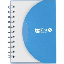 Mini Spiral Lined Custom Notebook w/ Flap Closure - 3.25"w x 4.25"h