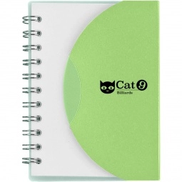 Frosted Lime - Mini Spiral Lined Custom Notebook w/ Flap Closure