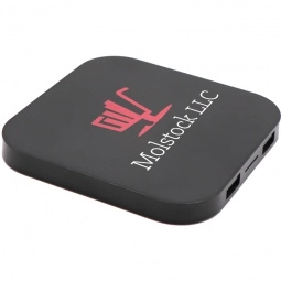 Black Qi 2-Port Wireless Custom Phone Charging Pad