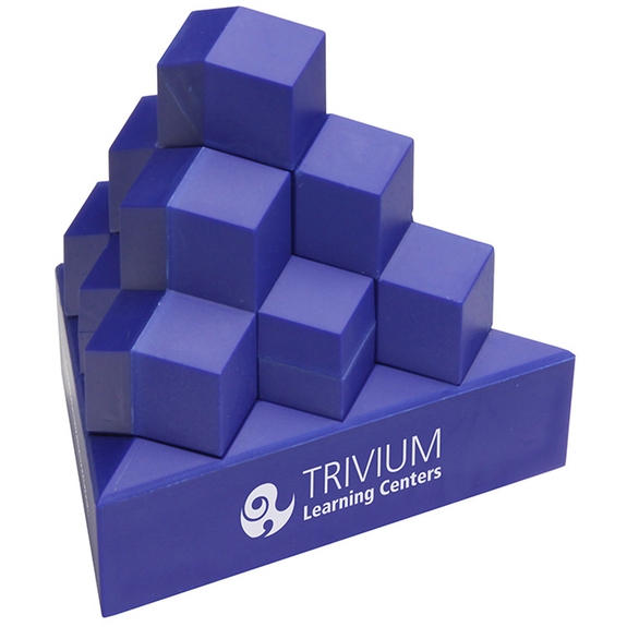 Blue - Pyramid Stack Custom Logo Puzzle Set