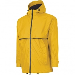 Yellow Charles River New Englander Custom Rain Jacket - Men's