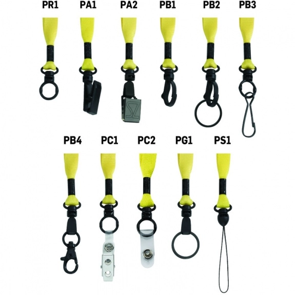 Polyester Customized Lanyard Attachment Options