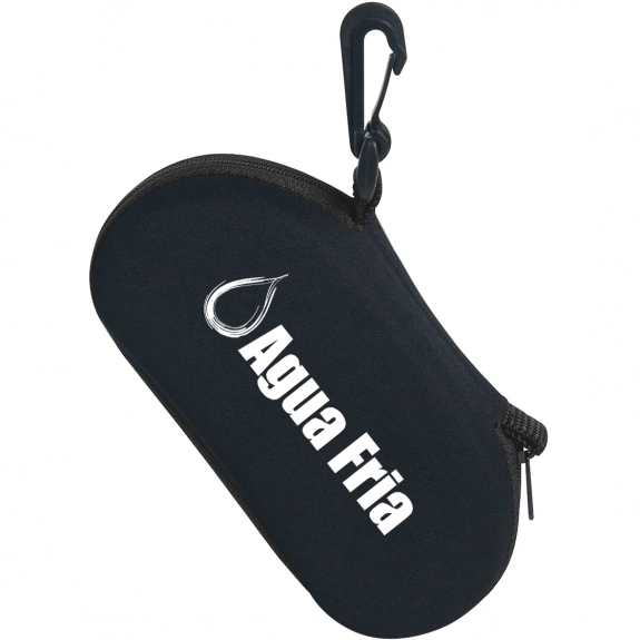 Black Hard Sunglass Custom Cases w/ Clip