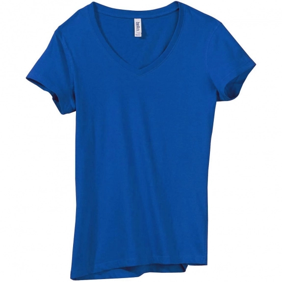 True Royal Bella Canvas Short-Sleeve V-Neck Logo T-Shirt - Women's - Colors
