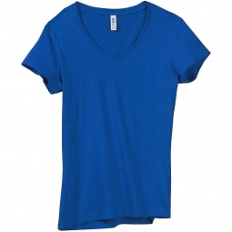 True Royal Bella Canvas Short-Sleeve V-Neck Logo T-Shirt - Women's - Colors