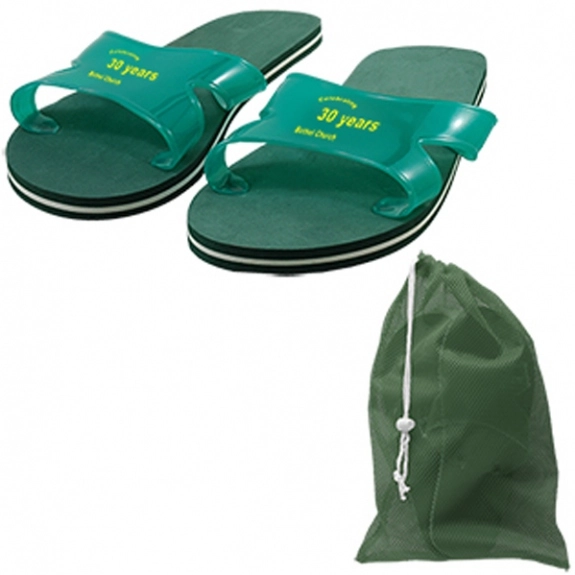 Green Sports Custom Flip Flops