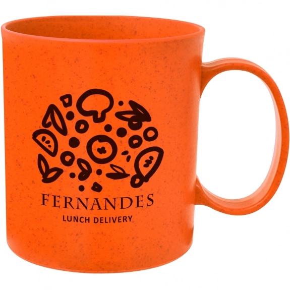 Orange - Colored Harvest Straw Custom Coffee Mug - 12 oz.