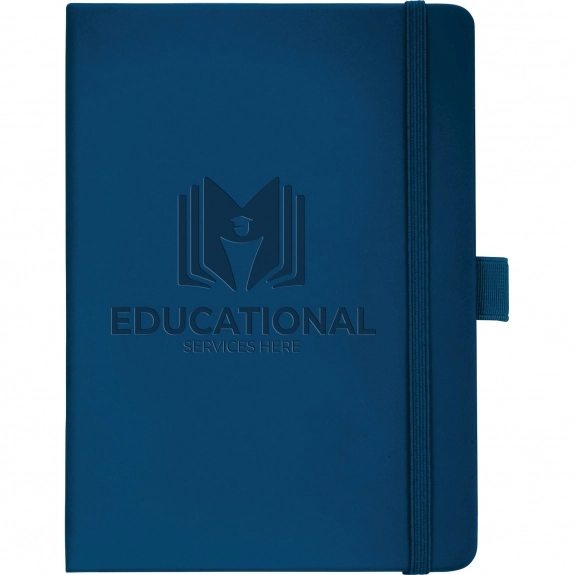 Navy JournalBook Soft Touch Hard Bound Promotional Journal - 5"w x 7"h