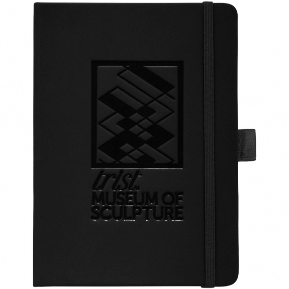 Black JournalBook Soft Touch Hard Bound Promotional Journal - 5"w x 7"h