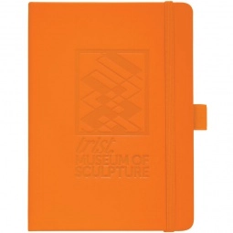 Orange JournalBook Soft Touch Hard Bound Promotional Journal - 5"w x 7"h