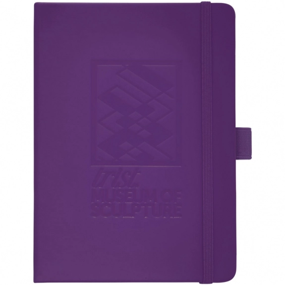 Purple JournalBook Soft Touch Hard Bound Promotional Journal - 5"w x 7"h