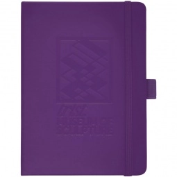 Purple JournalBook Soft Touch Hard Bound Promotional Journal - 5"w x 7"h