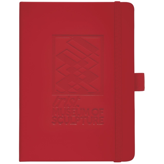 Red JournalBook Soft Touch Hard Bound Promotional Journal - 5"w x 7"h