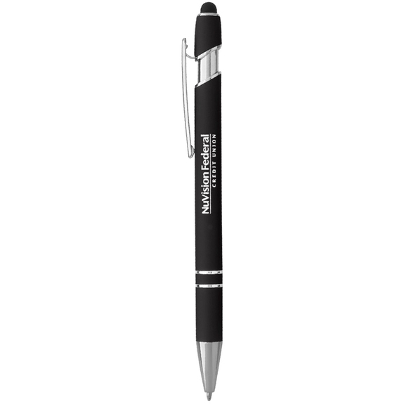 Black Incline Custom Logo Stylus Pen