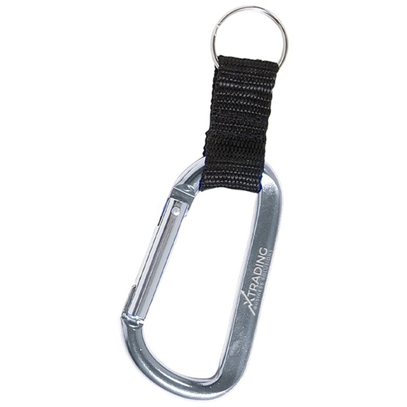 Silver Customized Carabiner w/ Strap and Split Ring