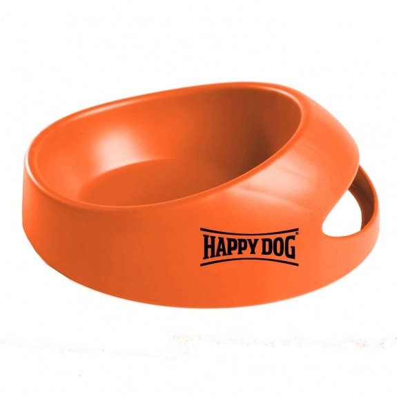 Orange Pet Custom Food Scoop Bowl - Medium