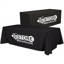 Black Convertible Custom Table Cover - 6 ft. - 8 ft.