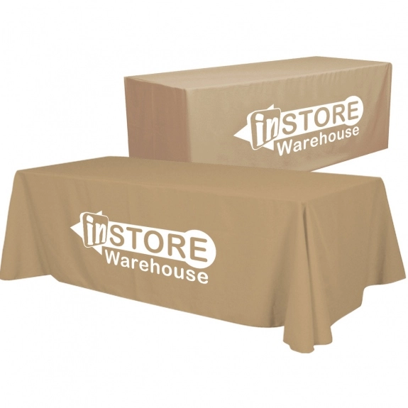 Beige Convertible Custom Table Cover - 6 ft. - 8 ft.