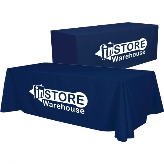 Navy Blue Convertible Custom Table Cover - 6 ft. - 8 ft.