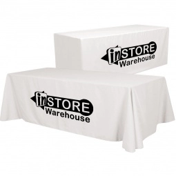 White Convertible Custom Table Cover - 6 ft. - 8 ft.