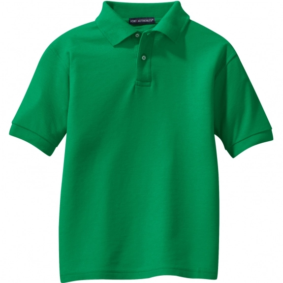 Kelly Green Port Authority Silk Touch Custom Polo - Youth