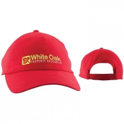 Red 6-Panel Unstructured Pre-Curved Custom Cap