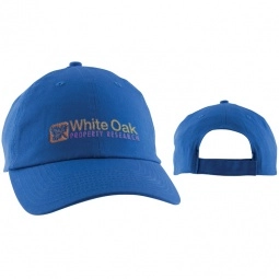 Blue 6-Panel Unstructured Pre-Curved Custom Cap