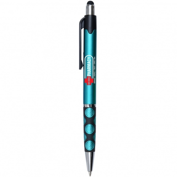 Teal Twist Action Custom Pen w/Silver Accents 