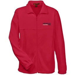 Red - Harriton Full-Zip Custom Fleece Jacket - Men's
