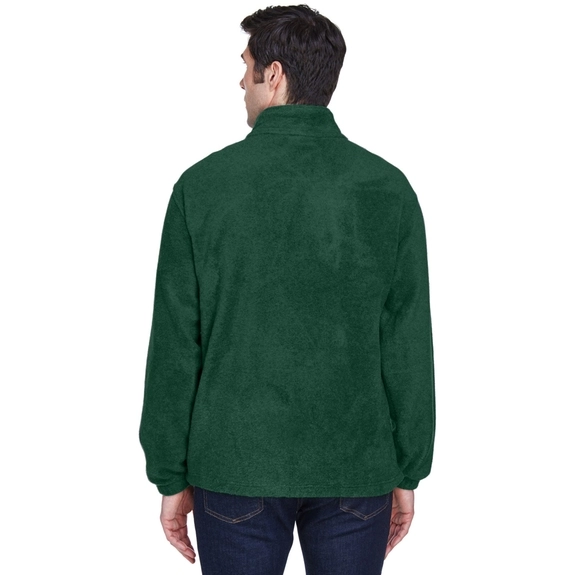 Back - Harriton Full-Zip Custom Fleece Jacket - Men's