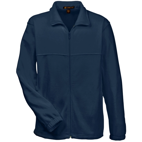 Navy - Harriton Full-Zip Custom Fleece Jacket - Men's