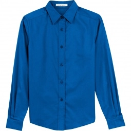Strong Blue Port Authority Long Sleeve Easy Care Custom Shirt 