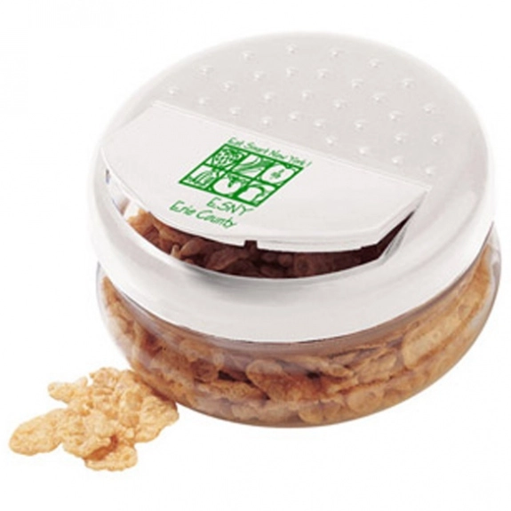 White Lunch Snack Logo Container - 11 oz.