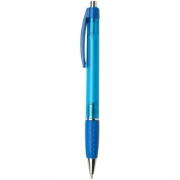 Blue Newport Translucent Click Printed Pen