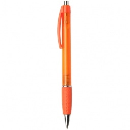 Orange Newport Translucent Click Printed Pen