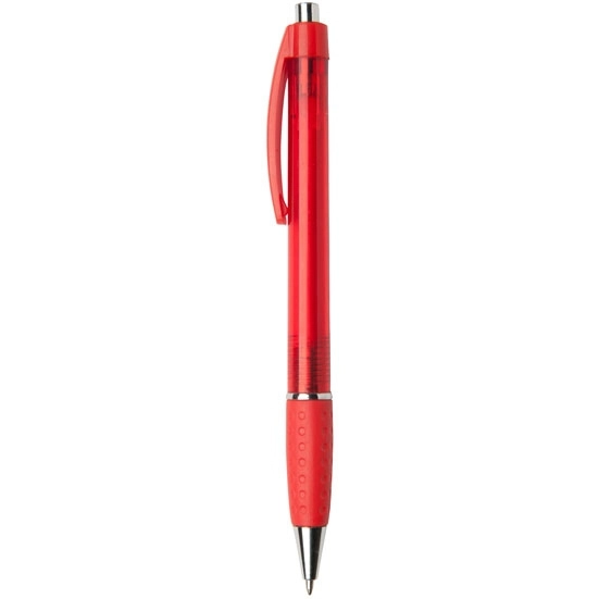 Red Newport Translucent Click Printed Pen