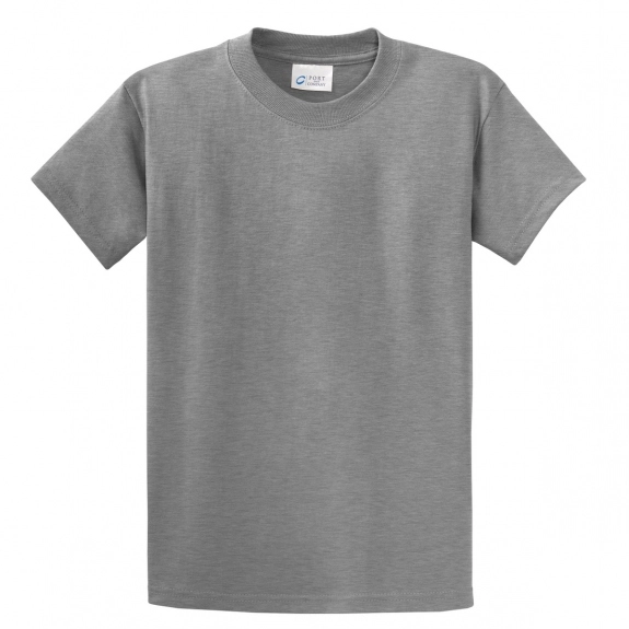 Athletic Heather Port & Company Essential Logo T-Shirt - Men's - Light Colo